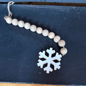 Wooden Snowflake Garland